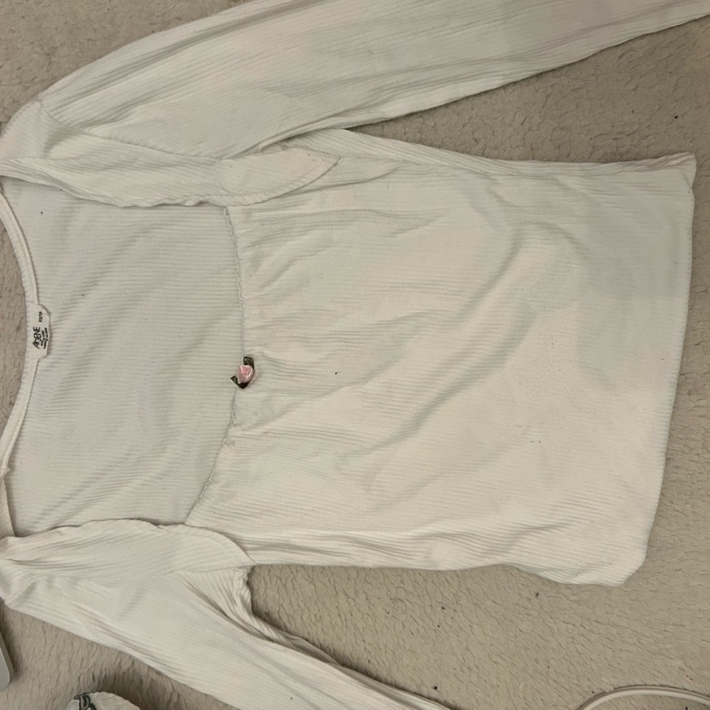 White Long Sleeve Women's Top
